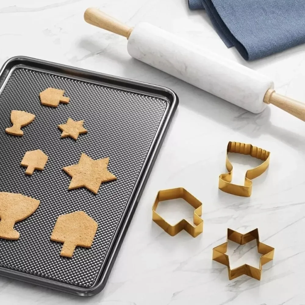 NEW 6pc Target Cookie Cutter Set Dreidel Hanukah Menorah Stainless Steel